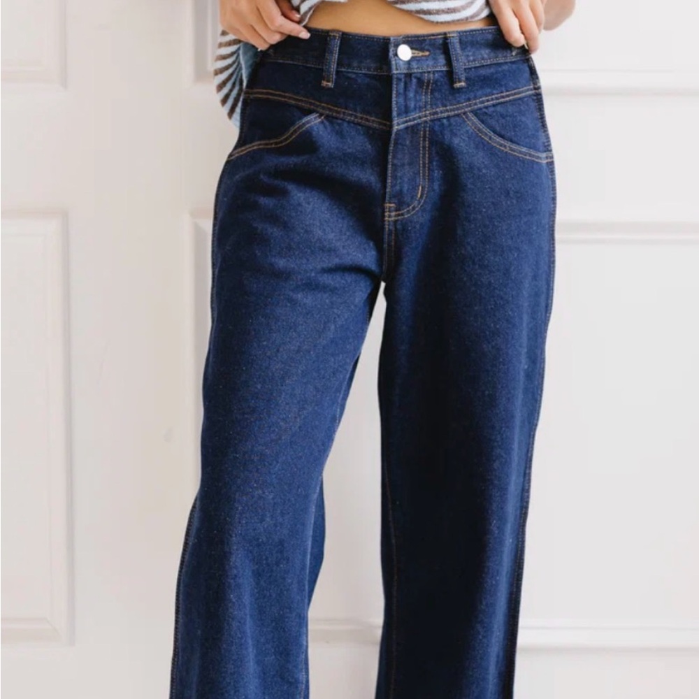 NWT Vestique Indigo Wide-Leg Denim Jeans